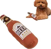 Stuffless Dog Toy,Interactive Wine Bottle Squeaky Stuffless Dog Toys | Durable Teeth-Cleaning Squeaky Dog Chew Toys for Puppy Dogs Yongbao