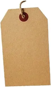 GARIOUANS 100Pcs Brown Paper Tags DIY Labels for Weddings Birthdays and Vintage Style Price Tags for Crafting Scrapbooking and Decorating Candy Boxes
