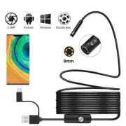 3IN1 USB Dual Endoscope Camera HD Hard Cable Inspection Camera8mm 6LED Borescope