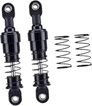 2 Pieces 1:10 RC Car Shock Absorber Metal Spring Parts for Crawler Vehicles, Black