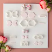 Bowknot Earrings Pendant Plastic Cutting Mould Soft Clay Cutter Jewelry Making