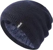 [svlftecon] Men's Women's Winter Beanie Hat Warm Knit Hat Thick Fleece Lined Winter Cap