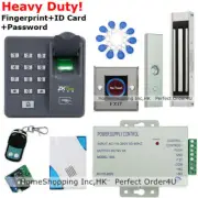 ZKTeco Fingerprint &RFID Card Door Access Control+Magnetic Door Lock+Remote+Bell