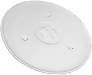 HOMSFOU Microwave Glass Turntable Plate Durable Oven Turntable Tray for Steady Cooking Easy to Clean Replacement Microwave Oven Cooking Plate Shaped Base Kitchen