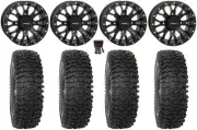 System 3 ST-3 15" Wheels Black 33" RC500S Sticky Tires Can-Am Defender