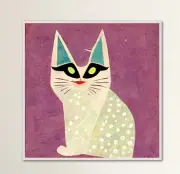 Orgami Inspired Cat by Neko-Suki Giclee Print on Canvas Framed Modern Art