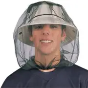 Outdoor Anti Bee Breathable Mesh Face Cover Hat Army Green Hats