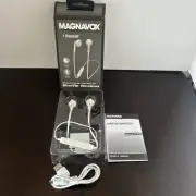 Magnavox Bluetooth Shuffle Wireless Hands free Earbuds With Mic, White