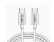 OxhornUSB Type C to Type C Charging Cabole 1M 5A (100W) 480 Mbps E-Marker IC Chip White CB-U31-C100