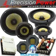 PRECISION POWER P.65C3 PPI 6.5" 400W 3WAY COMPONENT SPEAKERS CROSSOVERS TWEETERS