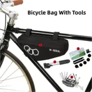 Bike Repair Tool Kit With Triangle Carrier Bag 16 in 1 Bicycle Maintenance Emerg