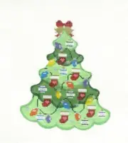 Painted Pony Ornaments and Stocking Tree Handpainted Needlepoint Canvas