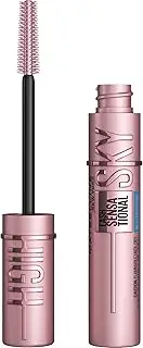 Maybelline Sky High Waterproof Mascara Makeup, Volumizing Mascara, Buildable, Lengthening Mascara, Defining, Curling, Multiplying, Waterproof Brownish Black, 0.2 fl. oz.