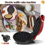 Mini Red Waffle Maker Baking Pan Pancake Heating Breakfast Making Machine