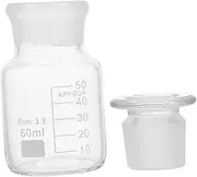 Garneck Glass Chemical Bottle Wide Mouth Borosilicate Glass Accurate Measurement with Scale for School Laboratories and Experiments