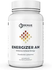 RENUE By Science Energizer AM (Liposomal) Supplement (Hesperidin, Trans-Resveratrol, Green Tea Extract) - Bioavailable Formula for Increased Absorption - 60 Capsules