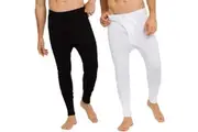 2x Holeproof Aircel Thermal Mens Black White Long Johns Pants Underwear MYPY1A Base Layer