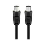 Goobay Antenna Cable (<70 dB) (M/F) for TVs/Receivers/Radios - Black
