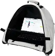 Laptop Tent Sun Shade & Water-Resistant Laptop Bag with Glare Shield, Shoulder Strap, Portable Case for Working Outside | Foldable | Privacy Cover Hood | Heat & Light Reflective Outdoor UV Material