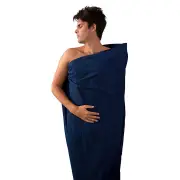 Sea To Summit Premium Cotton Travel Liner - Navy Blue - Mummy