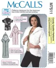 McCall's M7511 LEARN TO SEW Hooded Jackets 4 Lengths Sz L-XXL UNCUT Pattern