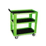 SP Tools 3 Shelf Professional Service Trolley - Green 150kg Load Capacity