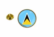 pins pin's flag national badge roundel circle saint st lucia