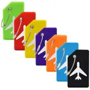 7 Pack Silicone Luggage Tag Baggage Handbag Travel Suitcase Tags with Multicolor