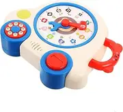 UPKOCH Teaching Clock Educational Clock Model for Safe and Plaything with Smooth Edges Encourages Fine Motor Skills and Independent Play for Cognitive Development