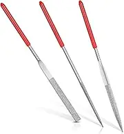 3-Piece Miniature File Set - Diamond Needle Files for Metal, Resin & Plastic Models - Includes Round, Flat & Triangular Files for Precision Crafting