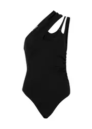 Mugler Asymmetric Stretch-jersey Bodysuit - Black - 38 (UK10 / S) 38 (UK10 / S)