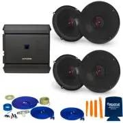 JBL 2-Pairs Stage3 627 6.5" Coax Speakers, Alpine S-A32F 320W 4-Ch Amp, Wiring