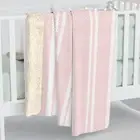 Light Pink Plaid Cozy Sherpa Fleece Blanket, Soft Pastel Couch Throw Blanket