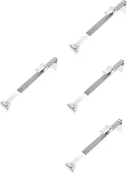 HOMSFOU 4pcs Casement Window Stay Hardware Stainless Steel Latches Window Stays Locks Tilt Latch Safety Straps