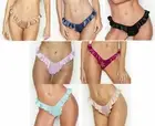 L Victoria's Secret ❤️SATIN CHEEKY THONG ❤️panties RANDOM COLOR BLACK SUPERMODEL