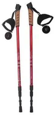 Nordic Hiking Walking Trekking Pole Anti-Shock Pair Ultralight Alloy Cork Handle