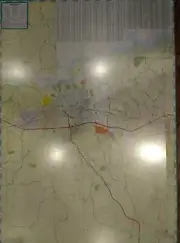 Hickory Catawba NC Laminated Wall Map (G)