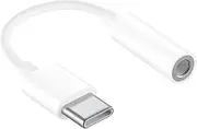 RUITEXUN USB Type C to 3.5mm Female Headphone Jack Adapter, USB C to Aux Audio Dongle Cable Cord for USB Type C Phones, Devices (White)