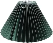 T Tulead E27 Cloth Lamp Shade Green Pleated Lamp Shade Replacement Plastic Lamp Cover for Desk Wall Floor Lamp