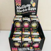 Schylling NeeDoh Mellow Marble Eggs Stress Ball SENSORY ADHD NEW Yellow/pink
