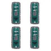 4x SYR Ult MF Super Dry 18'' Flat Mop Head w/ Keyhole Top Floor Cleaning Green