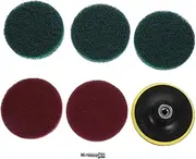JECOMPRIS 1 Set Electric Drill Scrubbing Pad Round Cleaning Brush Kit with Holder for Vehicles Tiles and Hard Surfaces Durable and Versatile Scouring Brush for Dirt Removal