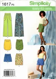 Simplicity 1617 Skirt Pants Shorts Misses Sewing Pattern Uncut Size 12-20