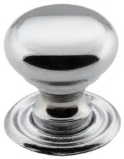 Extra Small Plain Cupboard Knob, Chrome