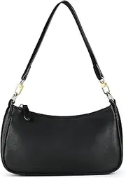 [MSGHER] Classic Clutch Shoulder Tote HandBag with 2 Removable Straps and Zipper Retro Closure Purse For Women Designer Bags