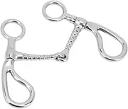 NDNCZDHC Cheek Snaffle Bit for Horse, Stainless Steel Horse Tack Anti Biting Loose O Ring Equestrian Horse Bits for 125mm Horse Mouth