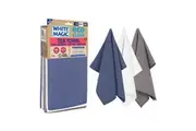 3PK White Magic 70x50cm Tea Towel Set Super Absorbent Cleaning Cloth Hampton