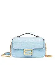 Fendi Baguette Chain Midi in Light Blue