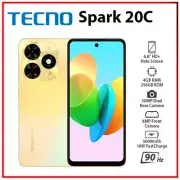 (New) TECNO Spark 20C 4GB+256GB GOLD Dual SIM Unlocked Android Cell Phone