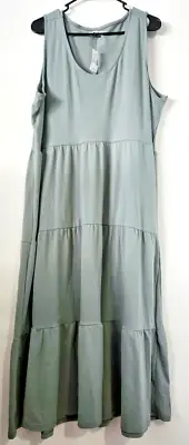 Women's Maurices 24/7 PLUS spring Tank Dress 2x 20 22 24 army green modest NWT